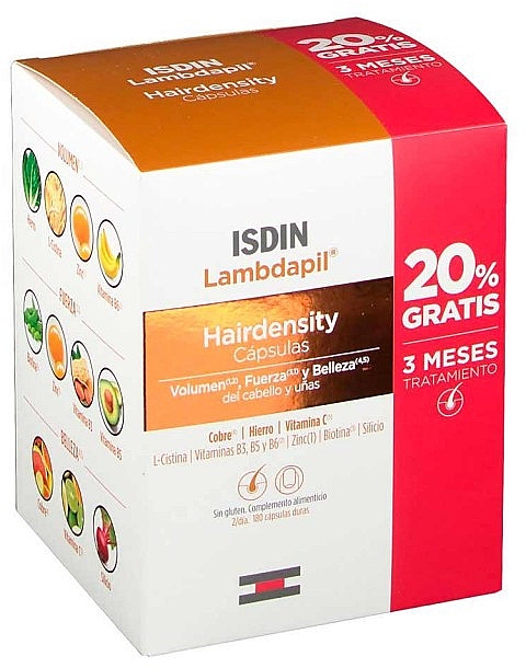 Пищевая добавка "Для роста и объема волос" - Isdin Lambdapil Hairdensity Capsules — фото N1