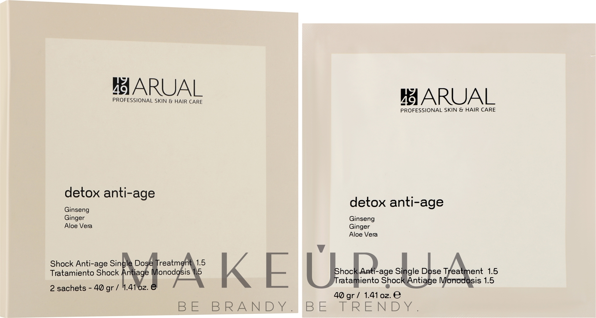 Відновлювальний комплекс для волосся - Arual Detox Anti-age — фото 2x40ml