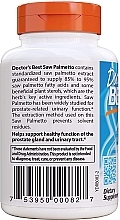 Пальма сереноа, стандартизований екстракт, створений спільно з Euromed, 320 мг, м'які таблетки - Doctor's Best — фото N3