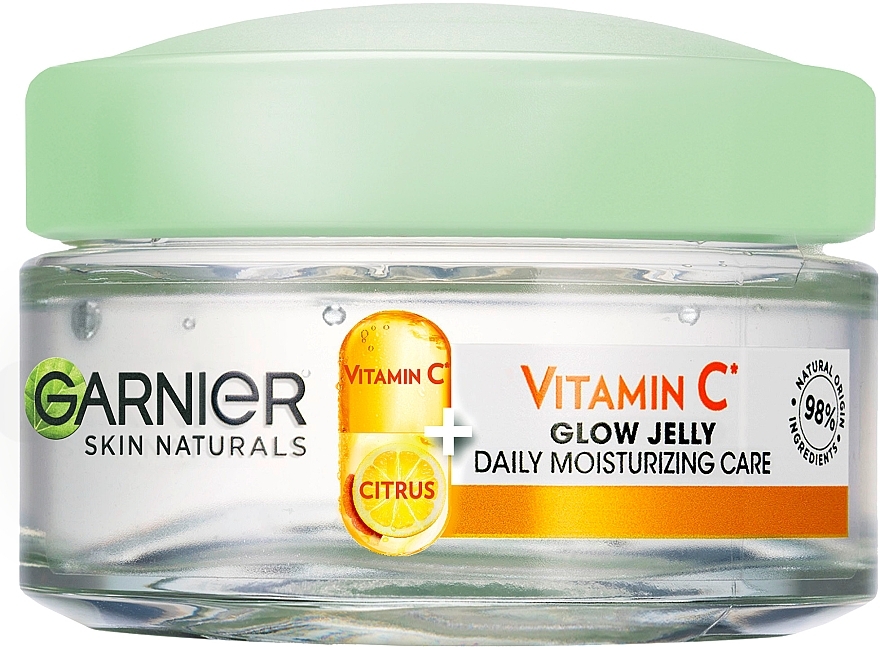 Увлажняющий гель с витамином С для тусклой кожи лица с эффектом сияния и выравнивания тона - Garnier Naturals Vitamin C Moisturizing Gel