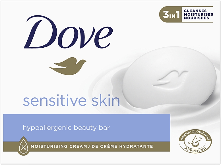 Крем-мыло 3 в 1 - Dove Sensitive Skin Hypoallergenic — фото N1