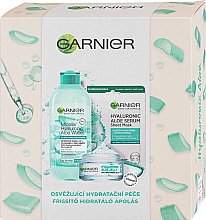 Парфумерія, косметика Набір - Garnier Skin Naturals Hyaluronic Aloe (micellar/water/400ml + cr/50ml)