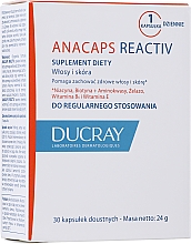 Харчова добавка для живлення і зміцнення волосся, шкіри голови й нігтів - Ducray Anacaps Reactiv — фото N1
