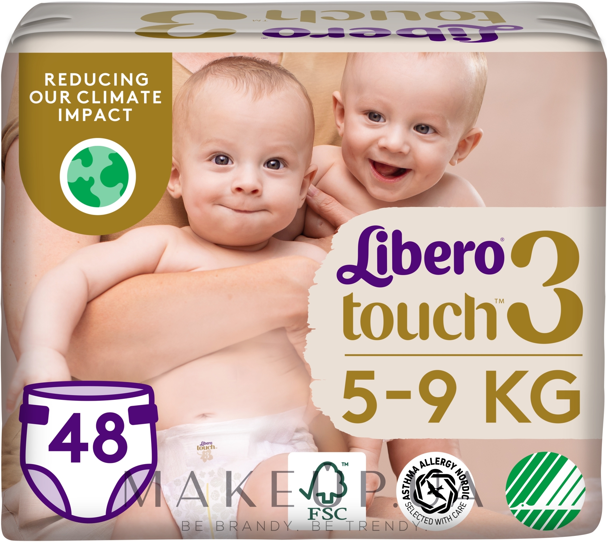 Підгузки дитячі Touch 3 (5-9 кг), 48 шт. - Libero — фото 48шт