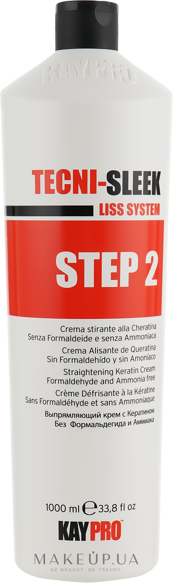 Выпрямляющий крем с кератином - KayPro Tecni-Sleek Liss System Step 2 Cream — фото 1000ml