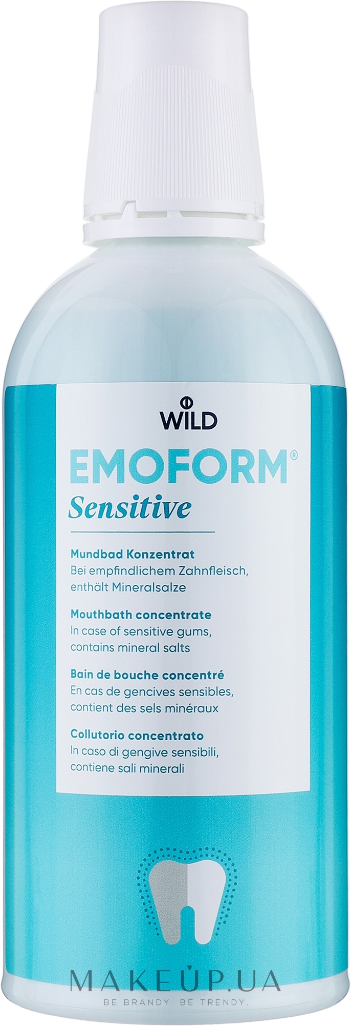 Ополаскиватель для полости рта с минеральными солями и фторидом, концентрат - Dr. Wild Emoform Sensitive Mouthbath Concentrate — фото 500ml