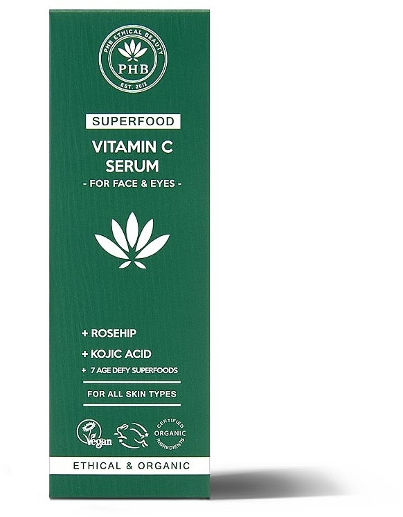 Сыворотка для лица и глаз с витамином С - PHB Ethical Beauty Superfood Vitamin C Face & Eye Serum — фото N2