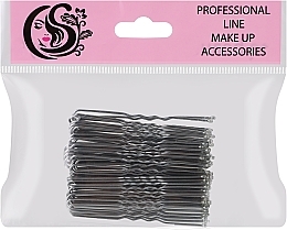 Шпильки для волос волнистой формы стальные, 60мм, серебро - Cosmo Shop — фото N1