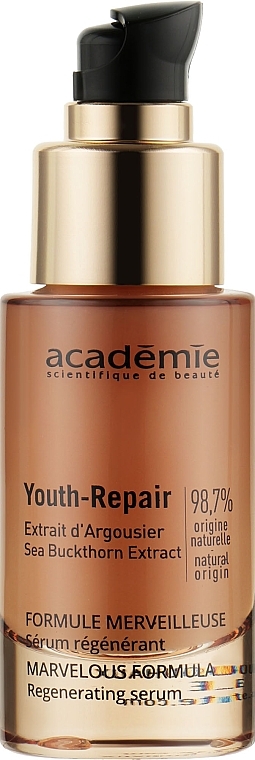 УЦЕНКА Регенерирующая сыворотка для лица с экстрактом облепихи - Academie Youth Repair Regenerating Serum * — фото N1