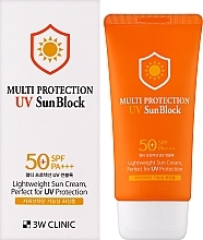 Солнцезащитный крем - 3W Clinic Multi protection UV Sun Block SPF 50 — фото N2