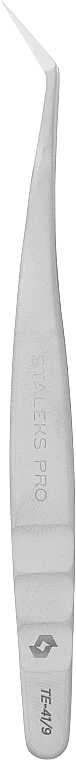 Пинцет для ресниц профессиональный L-образный, TE-41/9 - Staleks Pro Expert — фото N1