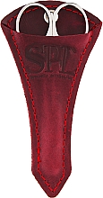 Ножницы маникюрные прямые, SPLH 03, бордовый чехол - SPL — фото N2