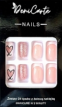 Духи, Парфюмерия, косметика Типсы квадрат, 24 шт - Deni Carte Nails 7196