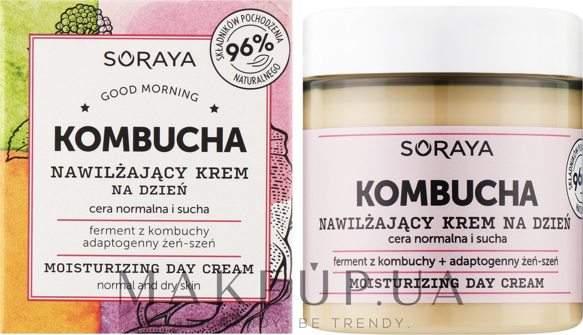 Зволожувальний денний крем для нормальної та сухої шкіри - Soraya Kombucha Moisturizing Day Cream — фото 75ml