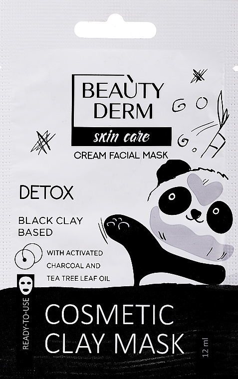 Косметическая маска для лица "Противоугревая" на основе черной глины - Beauty Derm Skin Care Cosmetic Clay