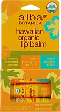 Парфумерія, косметика Набір - Alba Botanica Natural Hawaiian Organic Lip Balm (3х4.2g)