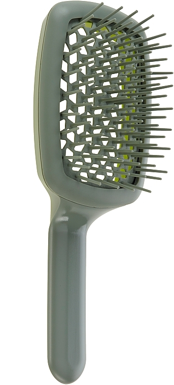 Щітка для волосся SP508.A, зелена - Janeke Curvy M Extreme Volume Vented Brush Lime — фото N1