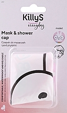 Шапочка для душа "Кролик", бело-розовая - Killys Mask & Shower Cap — фото N1