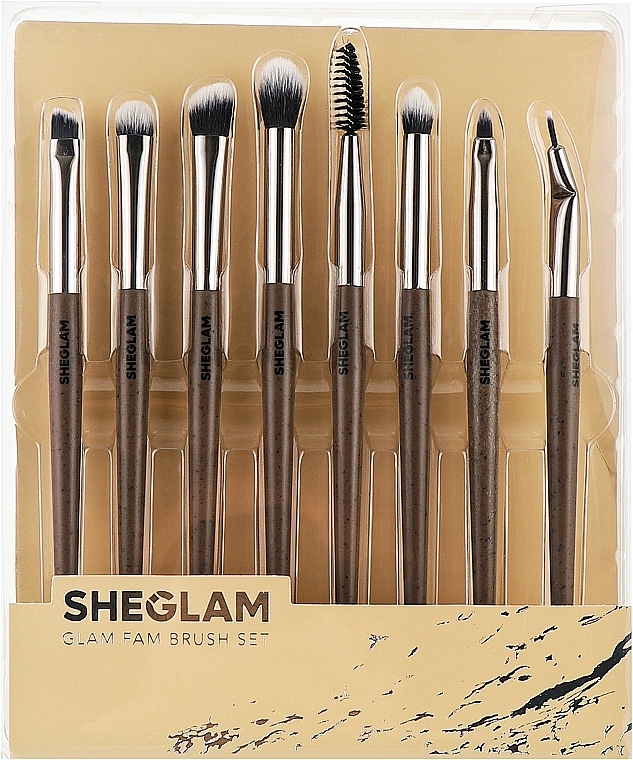 Набір пензликів для макіяжу, 8 шт. - Sheglam Glam Fam Brush Set — фото N1