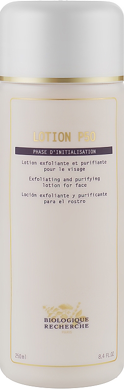 Основной очищающий лосьон, регулирующий баланс кожи - Biologique Recherche P50 Gentle Liquid Exfoliator and Balancing Lotion