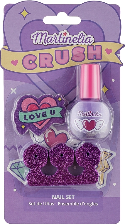 Набор для ухода за ногтями, фиолетовый - Martinelia Crush Nails — фото N1