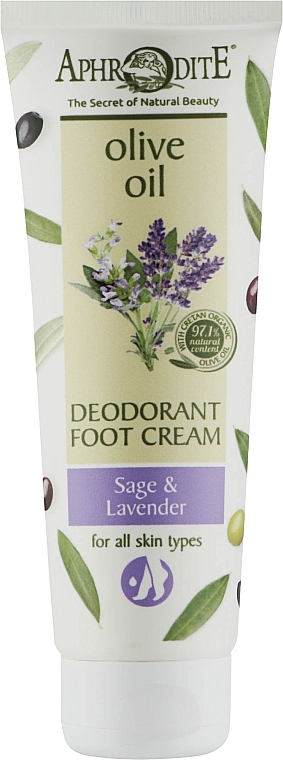 Крем-дезодорант для ног с шалфеем и лавандой - Aphrodite Deodorant Foot Cream — фото N3