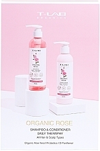 Набір - T-Lab Professional Organic Rose Shampoo And Conditioner Set (shm/250ml + cond/250ml) — фото N2