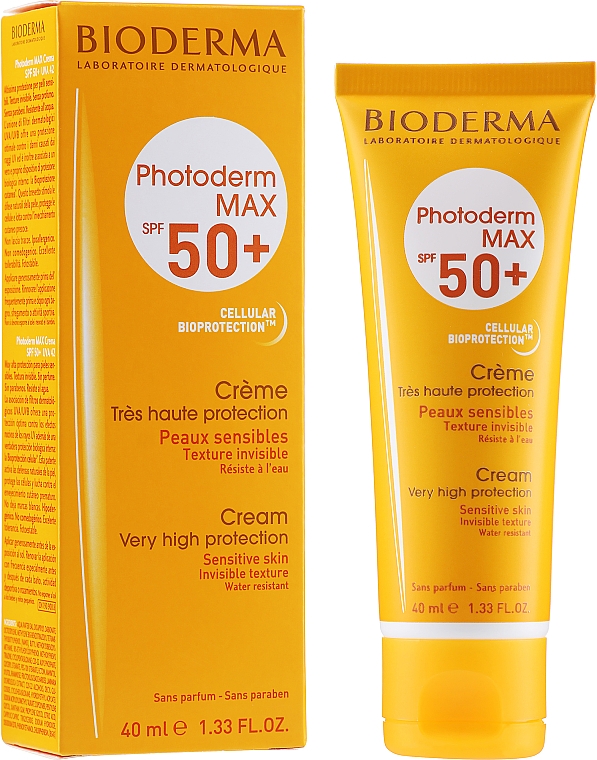 Сонцезахисний крем для нормальної і сухої шкіри обличчя - Bioderma Photoderm MAX SPF50+ — фото N2