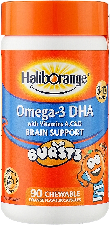 Харчова добавка для головного мозку для дітей "Омега-3" - Haliborange Kids Omega-3 Brain Support — фото N1