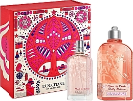 Духи, Парфюмерия, косметика L'Occitane Cherry Blossom - Набор (edt/75ml + sh/gel/250ml) 