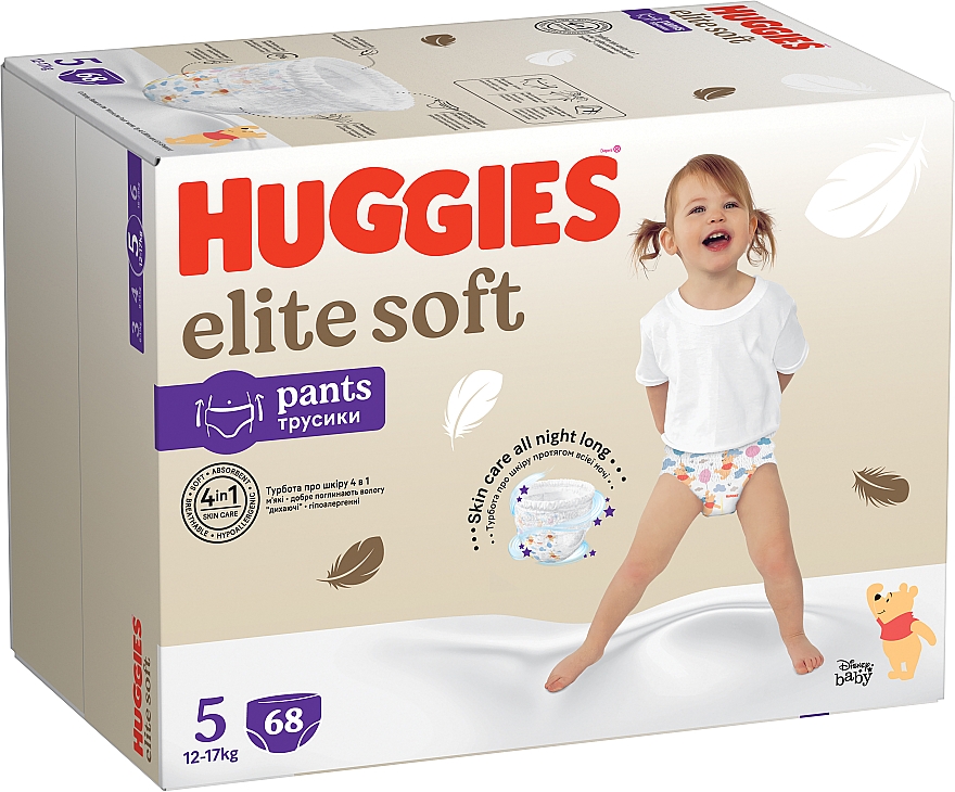Підгузки-трусики Elite Soft Pants 5 (12-17 кг), 68 шт. - Huggies — фото N2