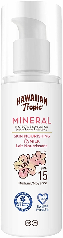 Солнцезащитный питательный лосьон для тела - Hawaiian Tropic Mineral Skin Nourishing Milk SPF 15 — фото N1