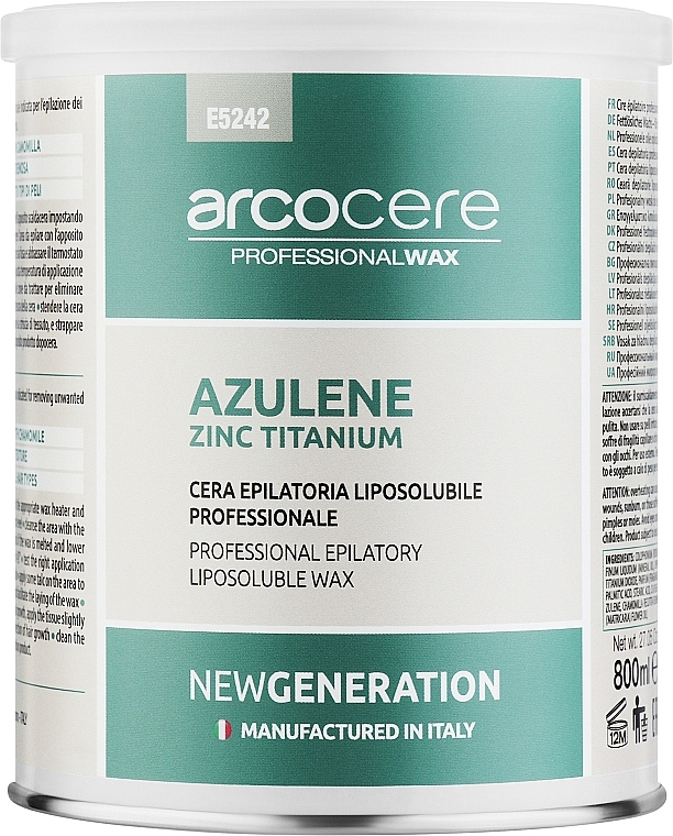 Воск в банке "Азулен и цинк" - Arcocere New Generation Zink Titanium Azulene — фото N2