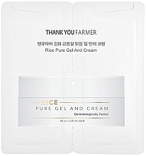 Парфумерія, косметика Живильний крем-гель для обличчя - Thank You Farmer Rice Pure Gel and Cream (пробнік)