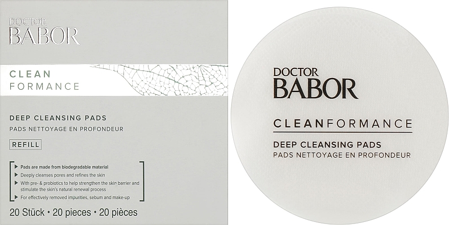 Диски для очищения кожи - Babor Doctor Babor Clean Formance Deep Cleansing Pads Refill (сменный блок) — фото N2