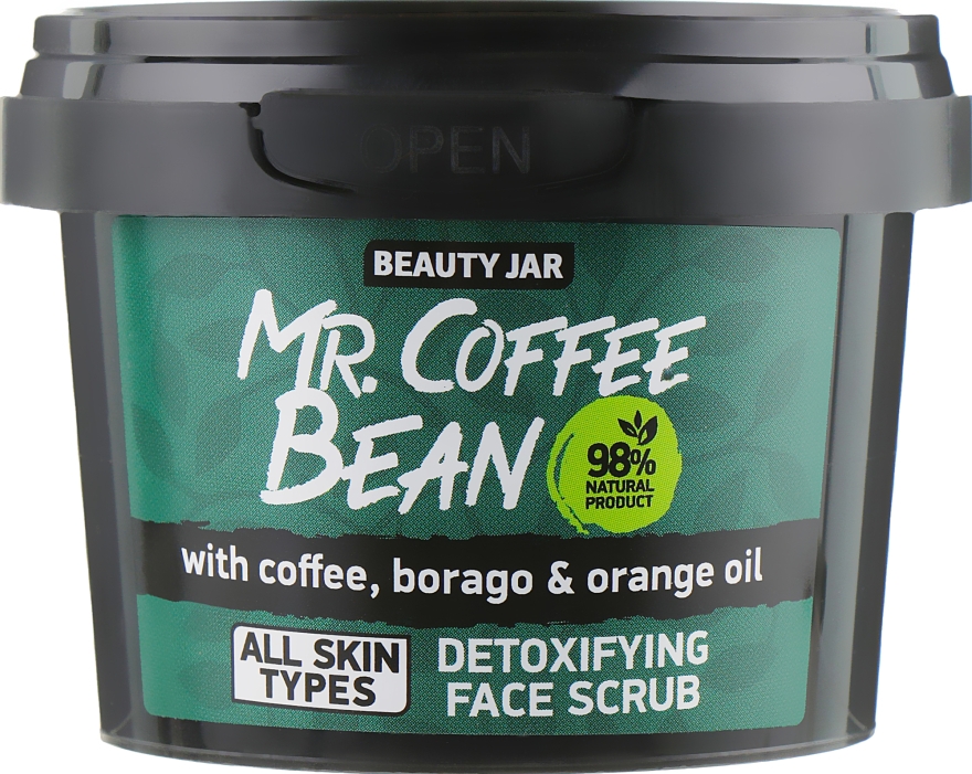 Детокс скраб для обличчя "Mr. Coffee Bean" - Beauty Jar Detoxifying Face Scrub — фото N2