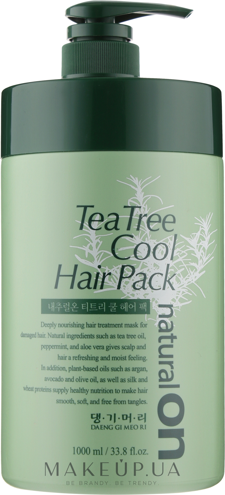 Маска для волос, освежающая - Daeng Gi Meo Ri Naturalon Tea Tree Cool Hair Pack — фото 1000ml