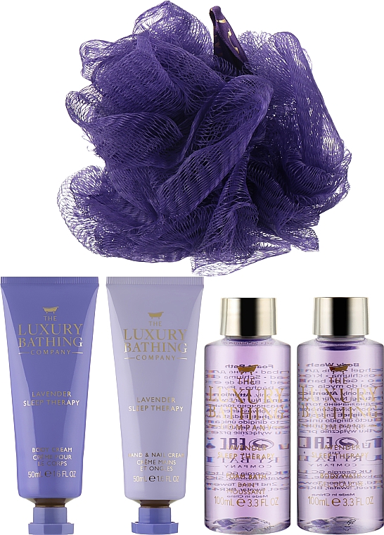 Набір, 6 продуктів - Grace Cole The Luxury Bathing Lavender Sleep Therapy Sleep Saviours Glass Box — фото N2