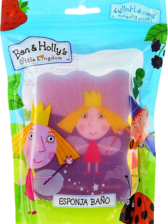 Мочалка банная детская, Princess Holly, фиолетовая - Suavipiel Ben & Holly's Bath Sponge — фото N2
