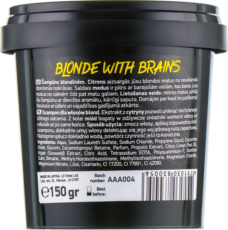 Шампунь для волосся відтінку блонд "Blonde With Brains" - Beauty Jar Shampoo For Blond Hair — фото N5