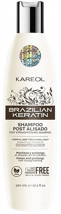 Шампунь після кератинового випрямлення волосся - Kareol Brazilian Keratin Post Straightening Shampoo — фото N1