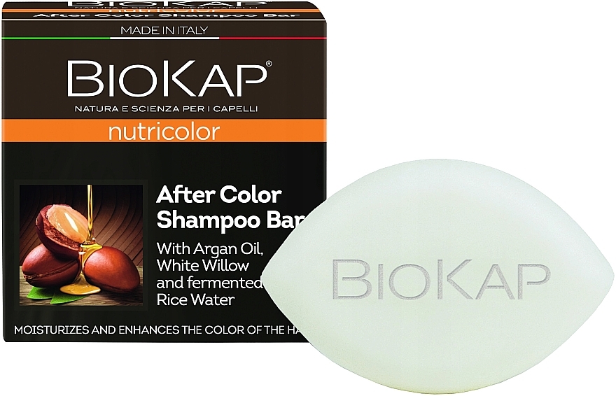 Восстанавливающий твердый шампунь для окрашенных волос - BiosLine Biokap Nutricolor — фото N1