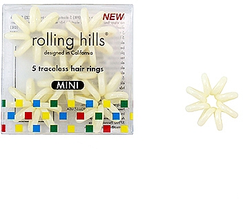 Резинка для волосся, бежева - Rolling Hills Traceless Hair Rings Mini Beige — фото N1