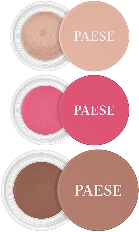 Набір - Paese Kiss My Cheeks 01 (highlighter/4g + bronzer/12g + blush/4g)