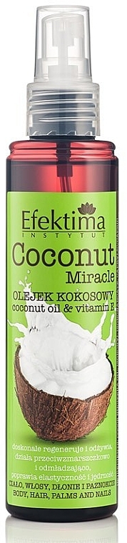 Кокосова олія для тіла - Efektima Instytut Coconut Miracle Body Oil — фото N1