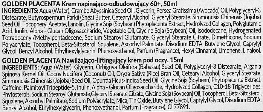 Набор - Bielenda Golden Placenta 60+ (eye/cor/15ml + cr/50ml) — фото N3
