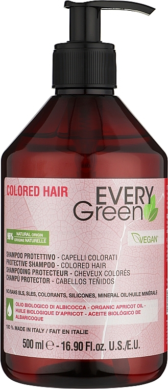 Шампунь для окрашенных и обработанных волос, с маслом абрикоса, томатным соком - Dikson EG Colored Shampoo — фото N1