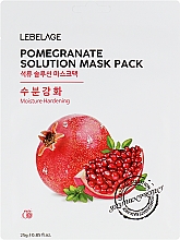 Парфумерія, косметика Тканинна маска для обличчя - Lebelage Pomegrante Solution Mask