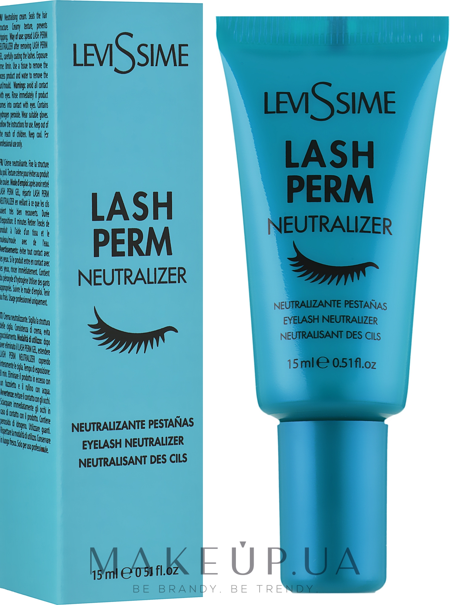 Нейтрализирующий крем для ресниц и бровей - LeviSsime Lash Perm Neutralizer — фото 15ml