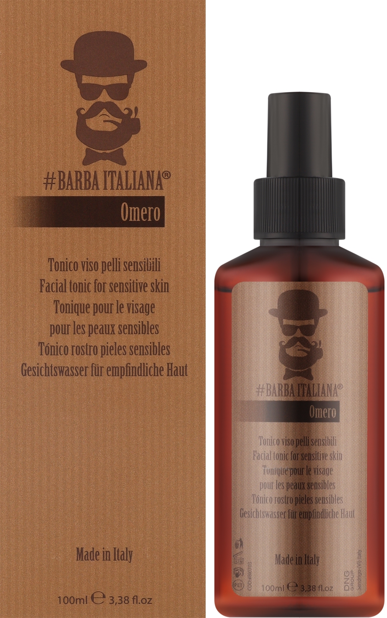 Тоник для чувствительной кожи - Barba Italiana Omero — фото 100ml